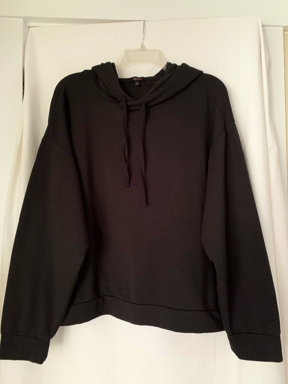 Quince black 'SuperSoft Fleece Pullover Hoodie'